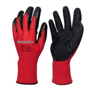 Plastic-Coated Safety Hand Gloves