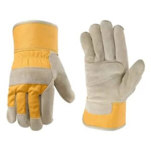 Heavy-Duty Canvas Work Gloves with Leather Reinforcement