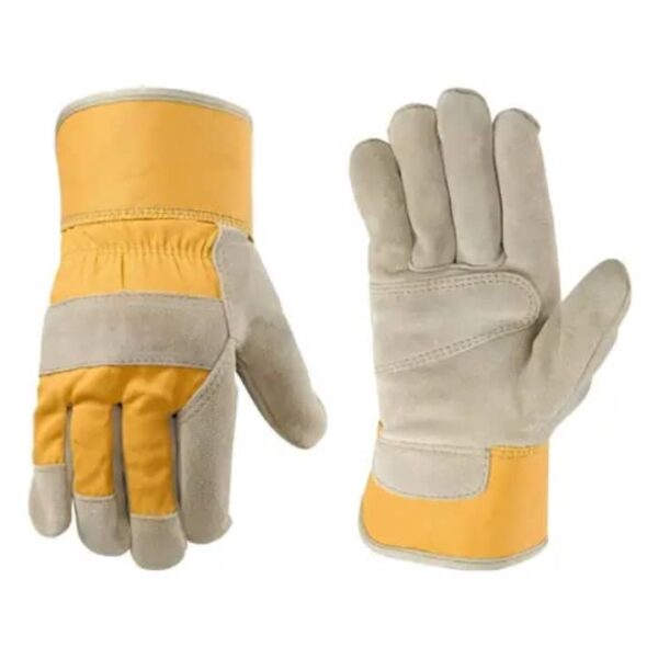 Heavy-Duty Canvas Work Gloves with Leather Reinforcement
